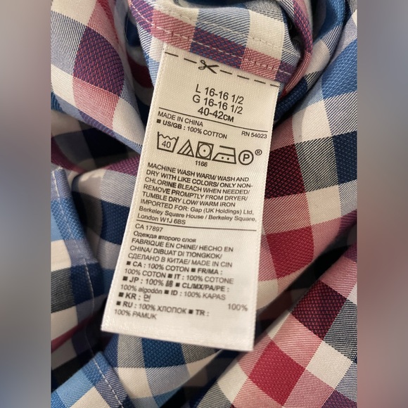 Mens Button Down Banana Republic Non Iron Dress Shirt Size Large - Picture 7 of 7